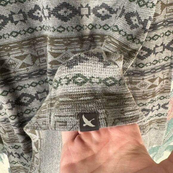 Eddie Bauer Men's Knit Aztec Pullover Sweater Gray Size Large - Picture 4 of 9